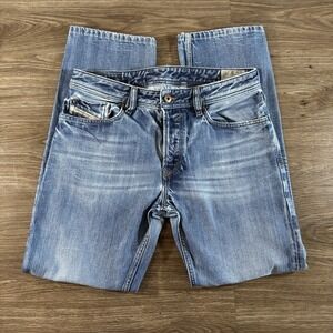 Diesel Industry Denim Waykee Blue Jeans Men's 32x30 Straight Button Fly 08060